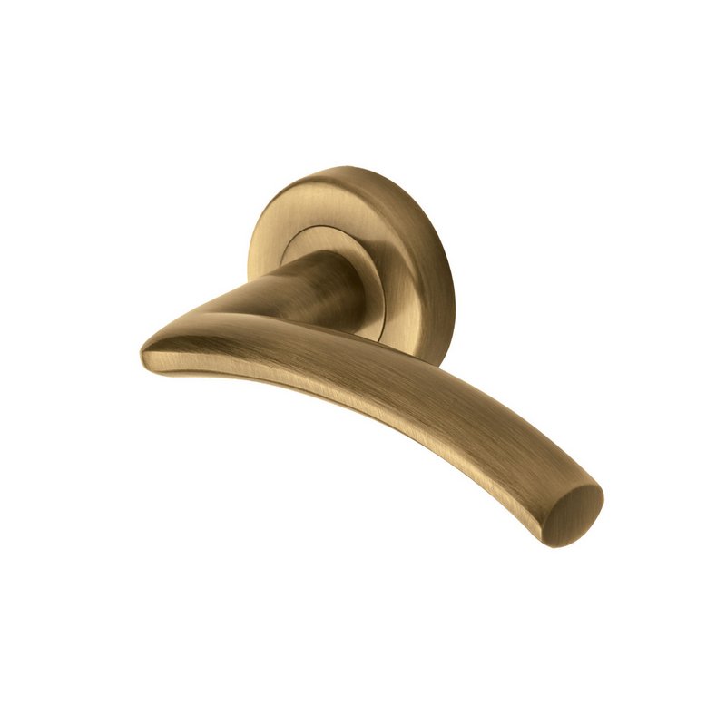 Centaur Door Handle on Round Rose - V3490-AT