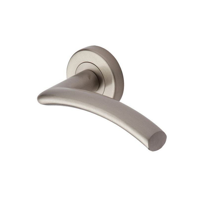Centaur Door Handle on Round Rose - V3490-SN