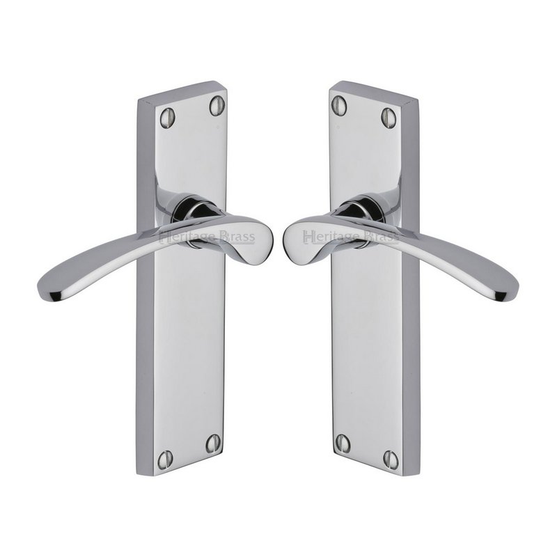 Sophia Door Handle on Plate - V4113-PC
