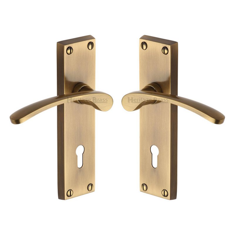 Sophia Door Handle on Plate - V4130-AT