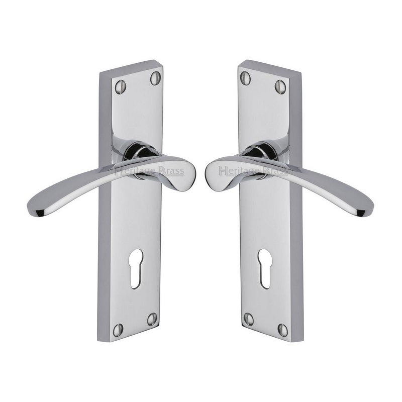 Sophia Door Handle on Plate - V4130-PC