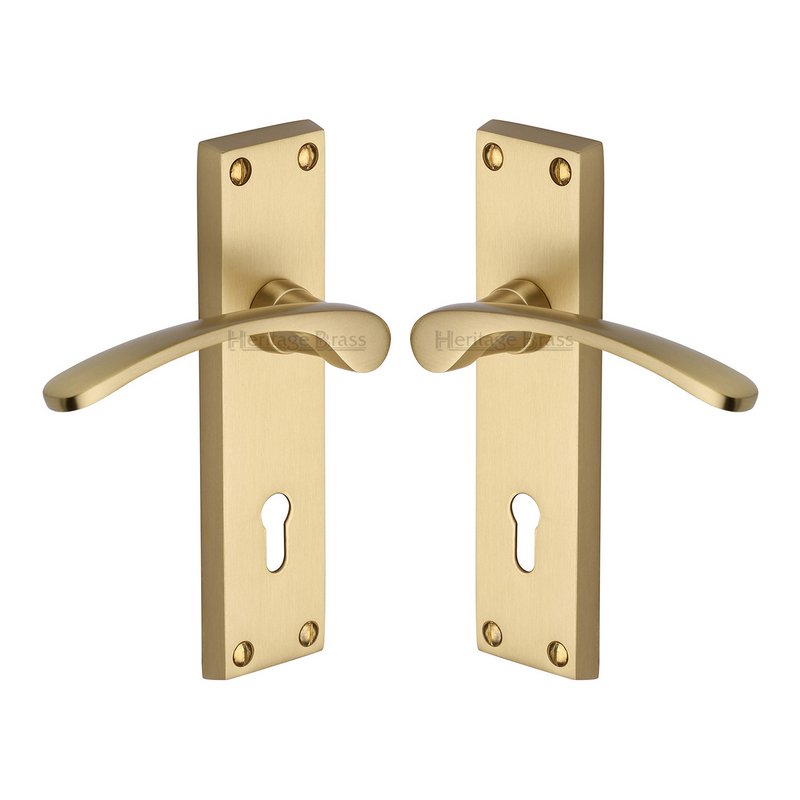 Sophia Door Handle on Plate - V4130-SB