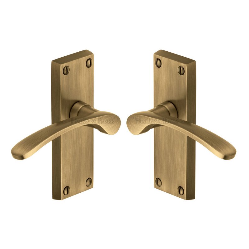 Sophia Short Door Handle on Plate - V4140-AT
