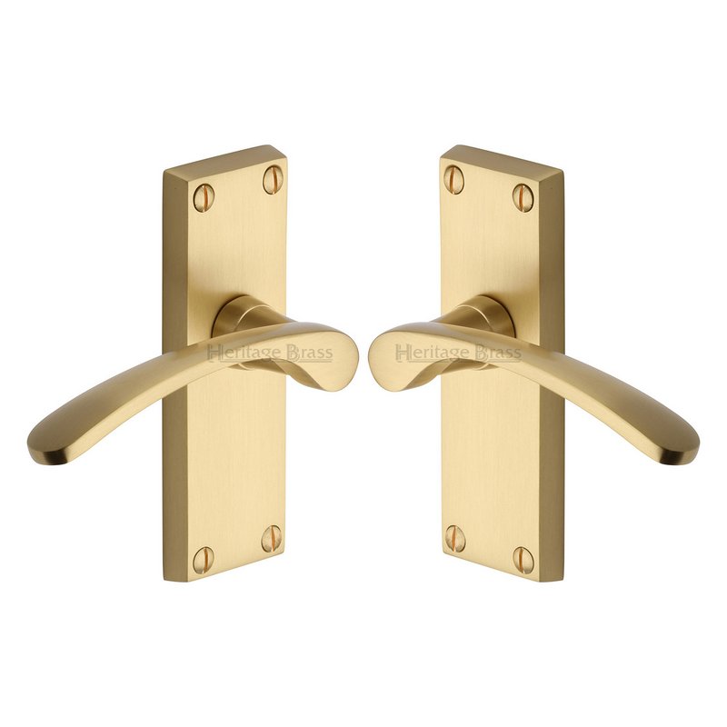 Sophia Short Door Handle on Plate - V4140-SB
