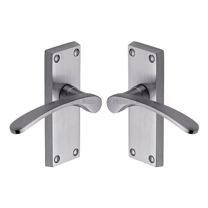 Sophia Short Door Handle on Plate - V4140-SC