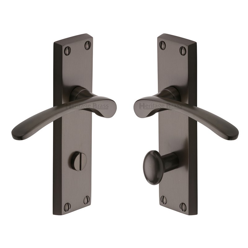 Sophia Door Handle on Plate - V4142-MB