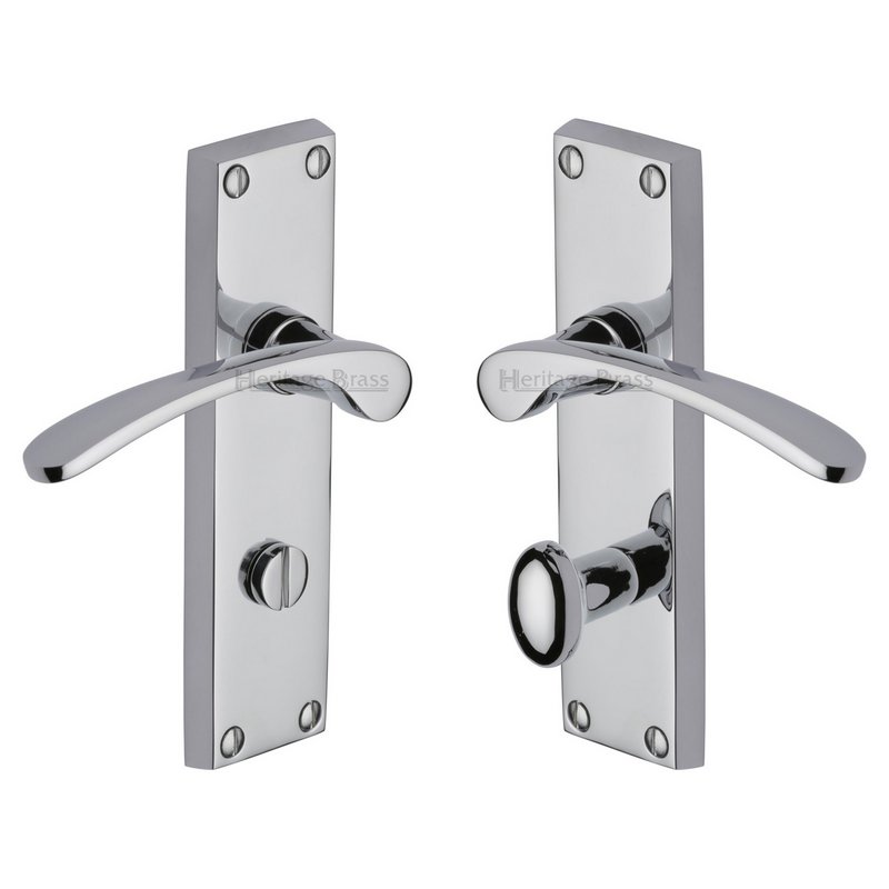 Sophia Door Handle on Plate - V4142-PC