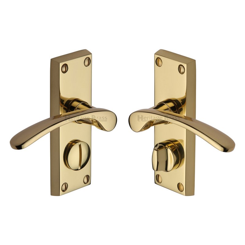 Sophia Short Door Handle on Plate - V4144-PB