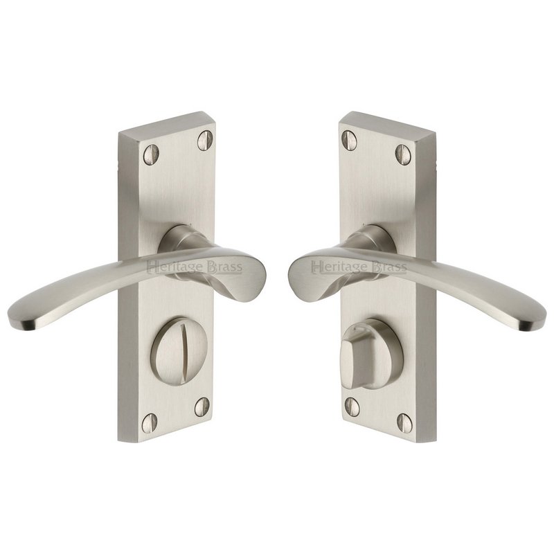 Sophia Short Door Handle on Plate - V4144-SN