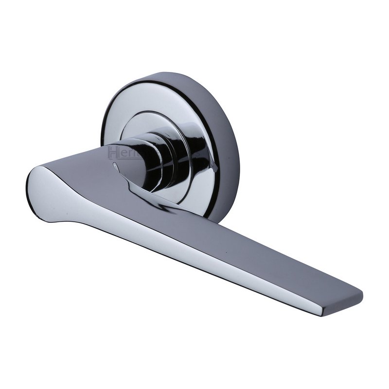 Gio Door Handle on Round Rose - V4189-PC