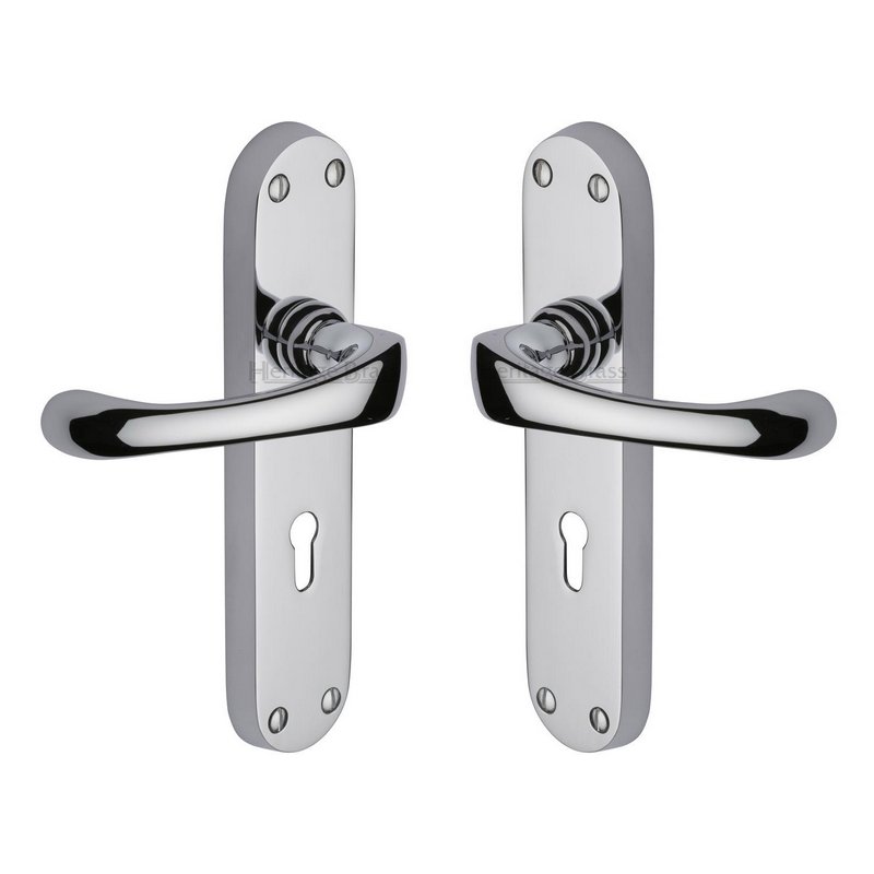 Gloucester Door Handle on Plate - V6050-PC