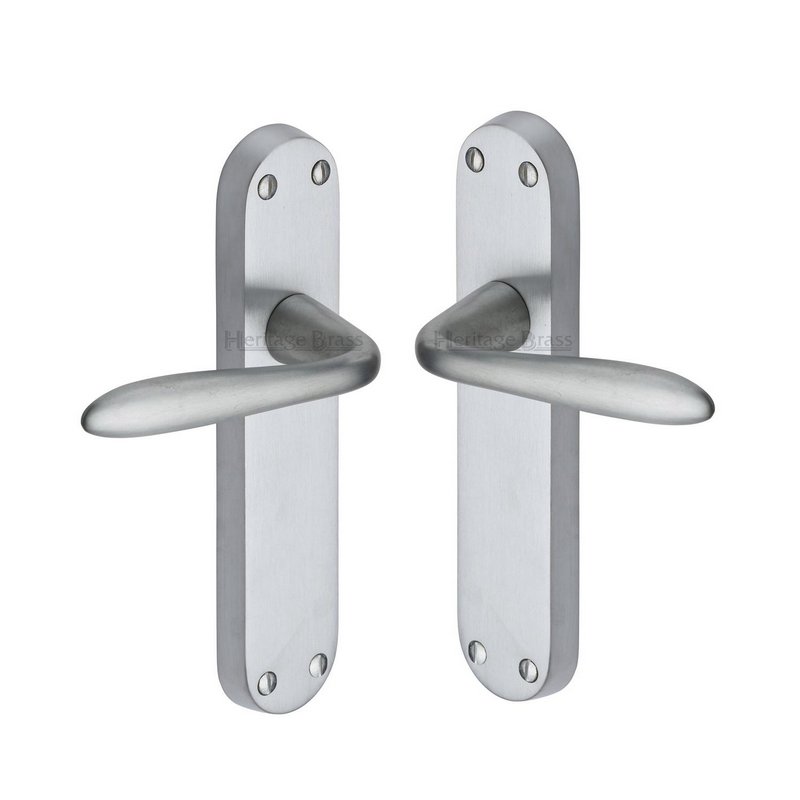 Sutton Door Handle on Plate - V6054-SC