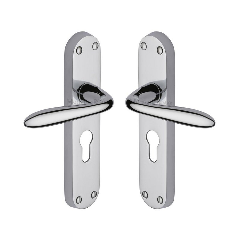 Sutton Door Handle on Plate - V6057-PC