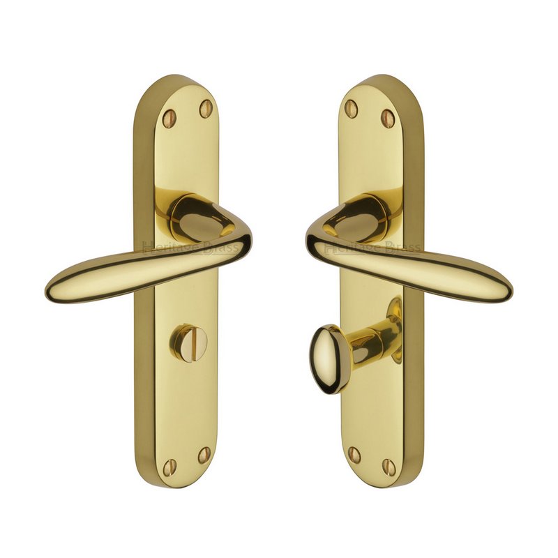 Sutton Door Handle on Plate - V6058-PB