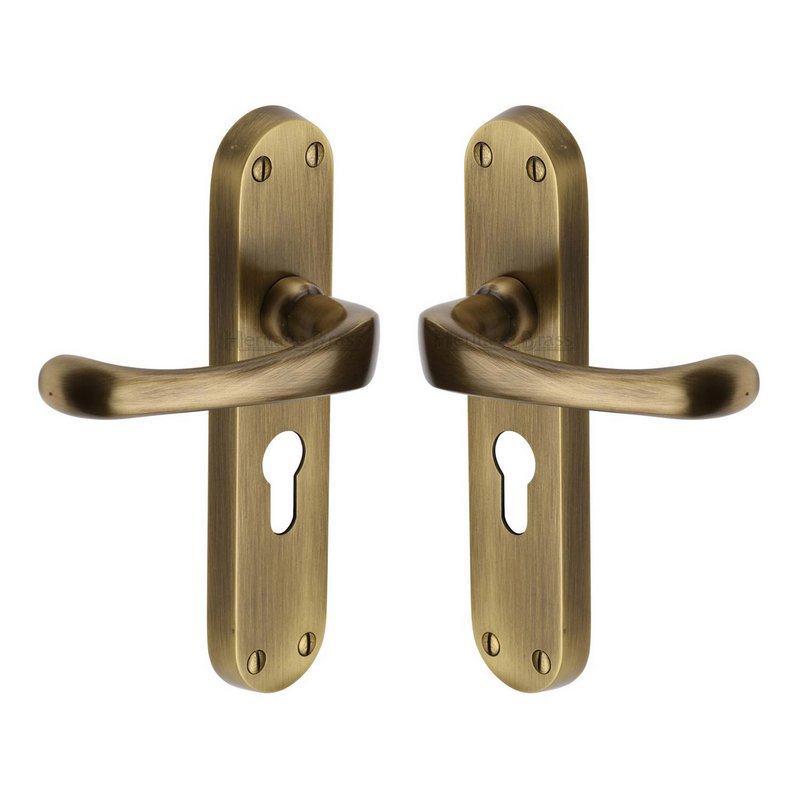 Gloucester Door Handle on Plate - V6066.48-AT