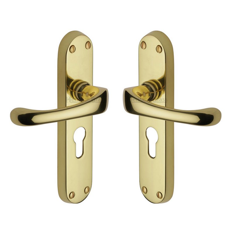 Gloucester Door Handle on Plate - V6066.48-PB
