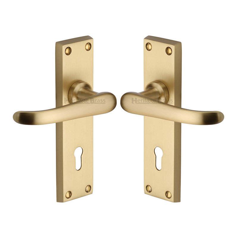 Windsor Door Handle on Plate - V700-SB
