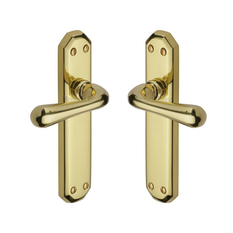 Charlbury Door Handle on Plate - V7060-PB
