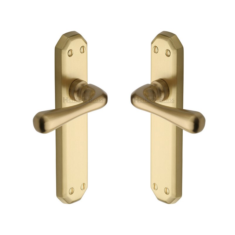 Charlbury Door Handle on Plate - V7060-SB