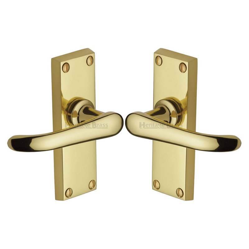Windsor Short Door Handle on Plate - V710-PB