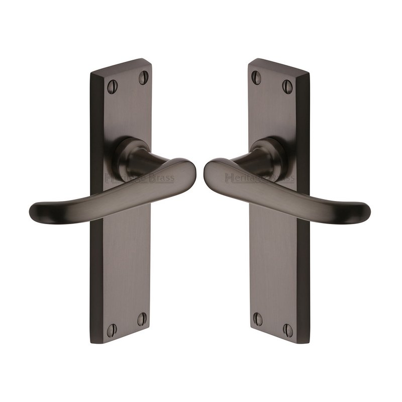 Windsor Door Handle on Plate - V713-MB
