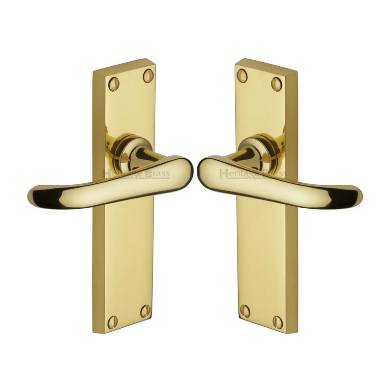 Windsor Door Handle on Plate - V713-PB