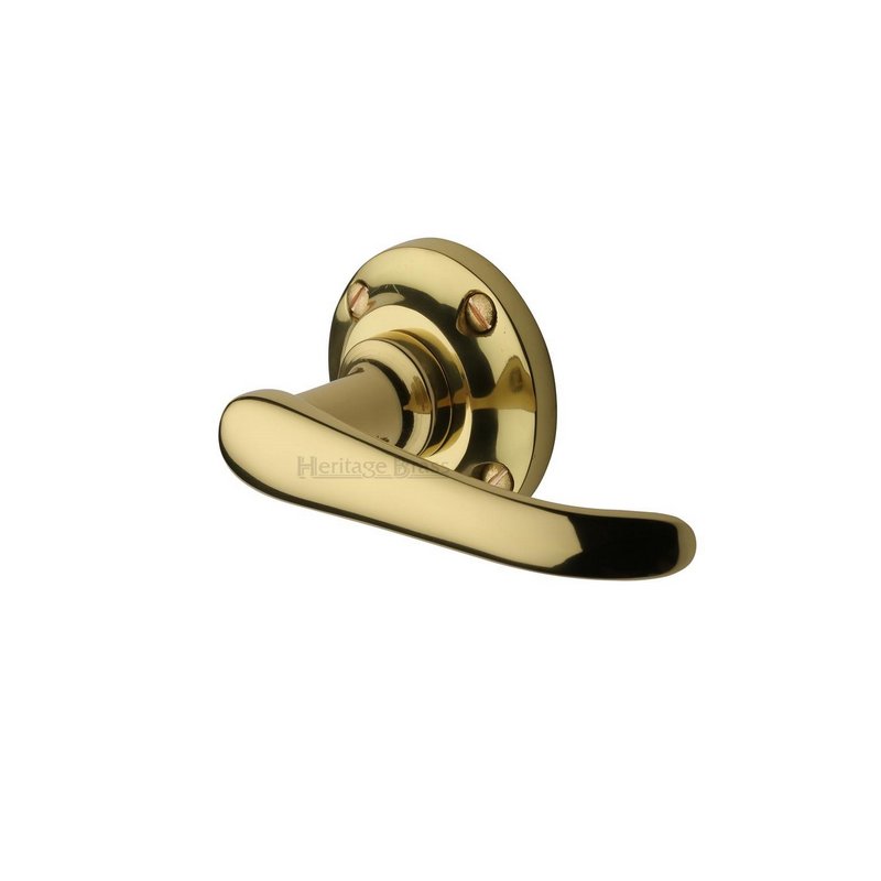 Windsor Door Handle on Round Rose - V720-PB