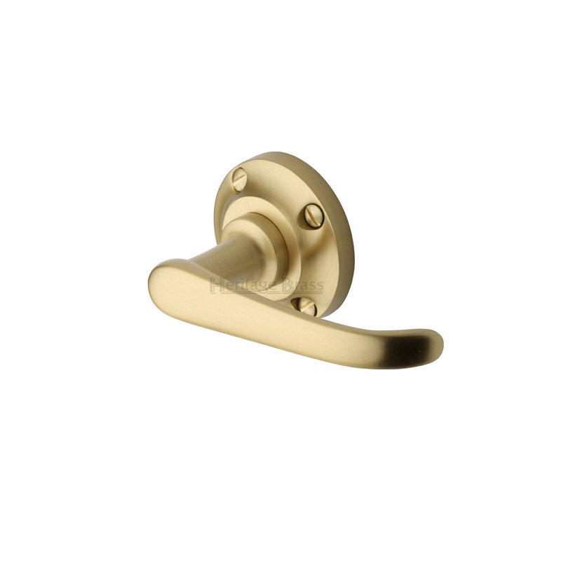 Windsor Door Handle on Round Rose - V720-SB