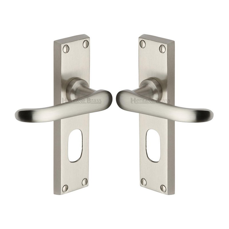Windsor Door Handle on Plate - V725-SN