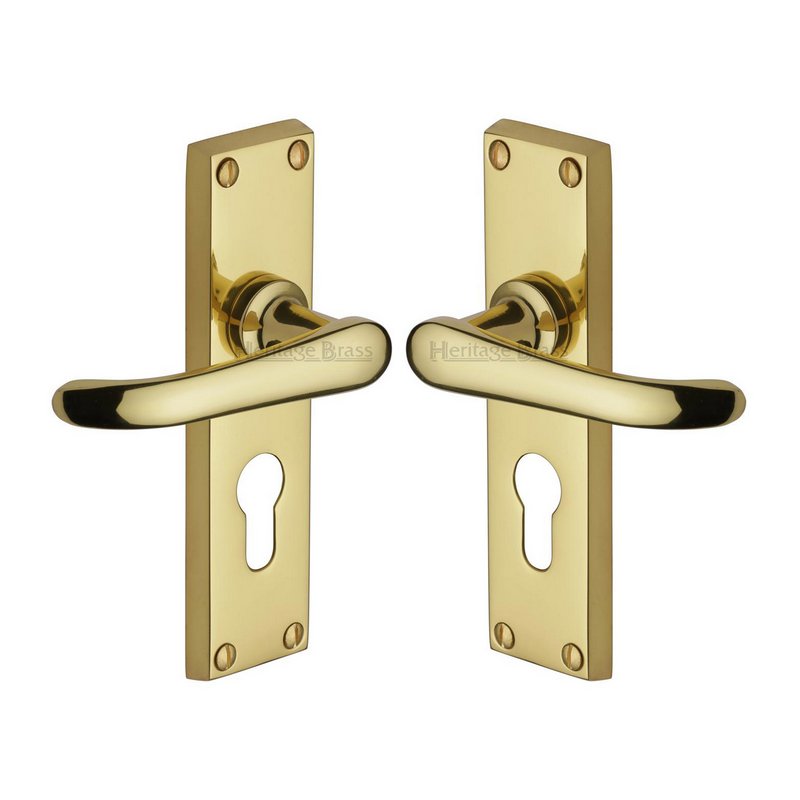Windsor Door Handle on Plate - V727.48-PB