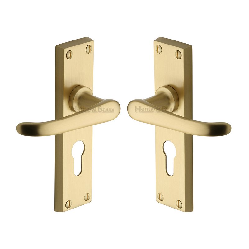 Windsor Door Handle on Plate - V727.48-SB