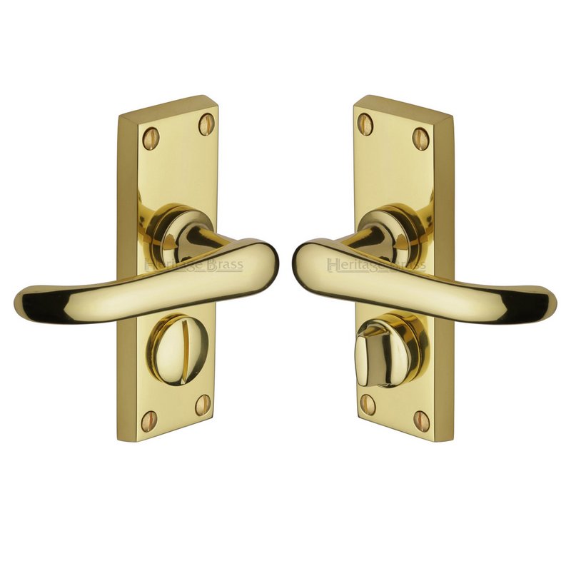 Windsor Short Door Handle on Plate - V735-PB