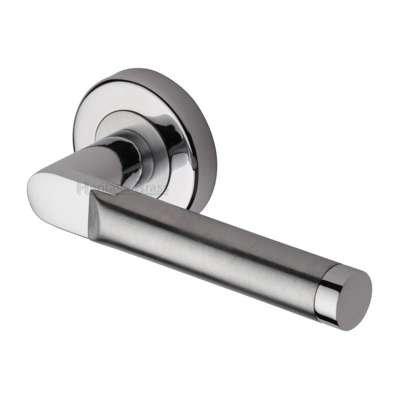 Celia Door Handle on Round Rose - V7450-AP