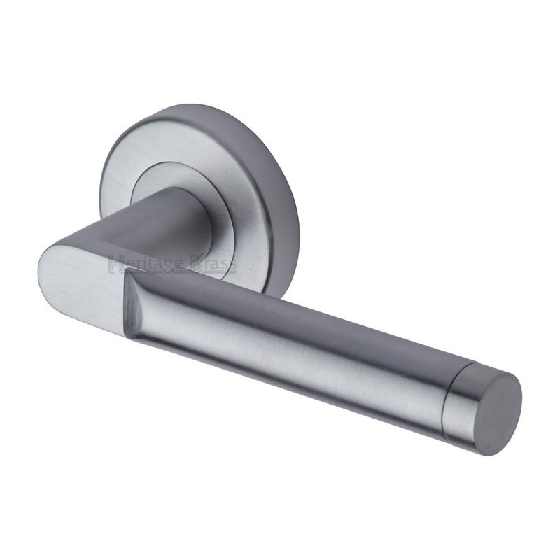 Celia Door Handle on Round Rose - V7450-SC