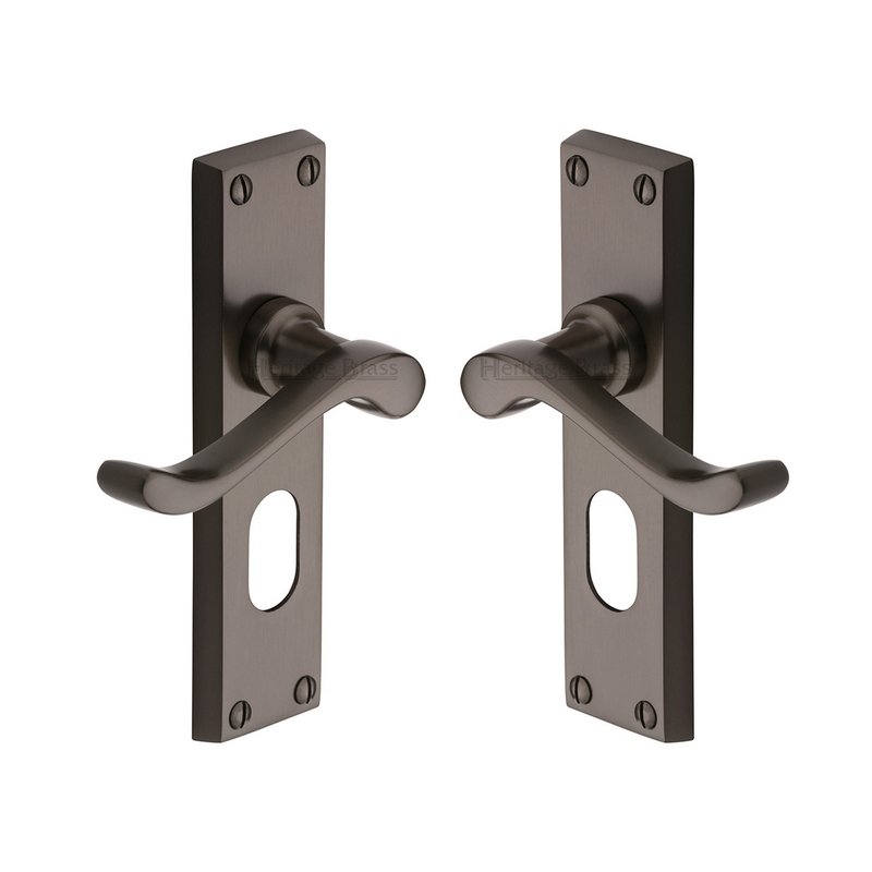 Bedford Door Handle on Plate - V805-MB