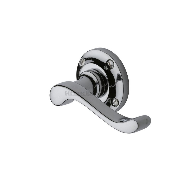 Bedford Door Handle on Round Rose - V820-PC