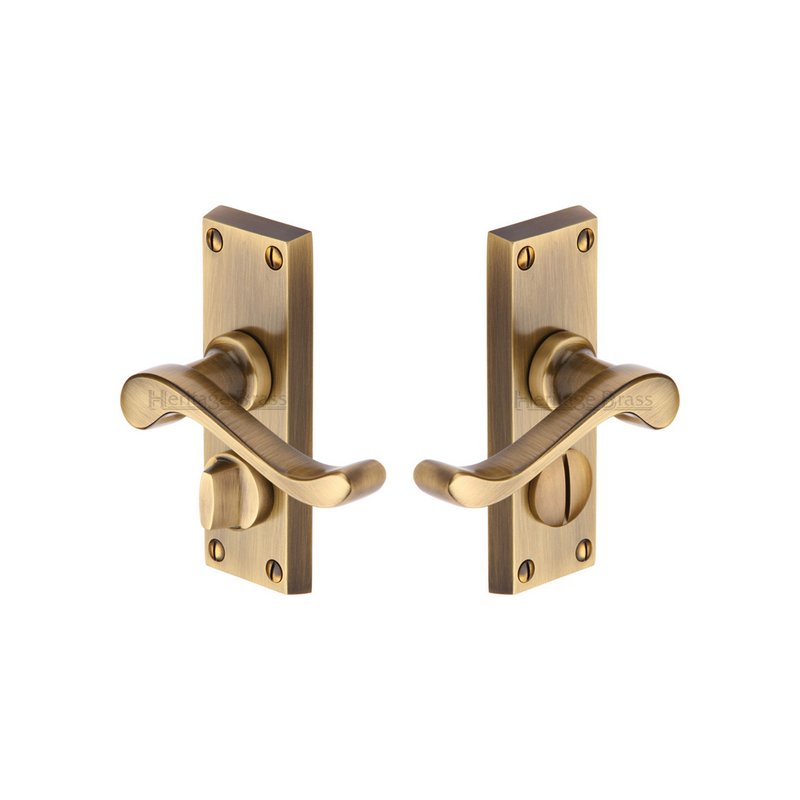 Bedford Short Door Handle on Plate - V825-AT