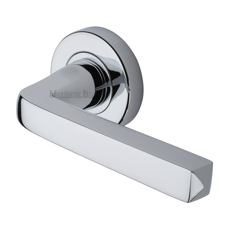 Alessa Door Handle on Round Rose - V8300-PC