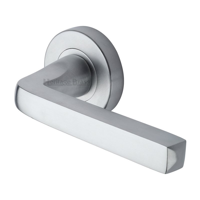 Alessa Door Handle on Round Rose - V8300-SC