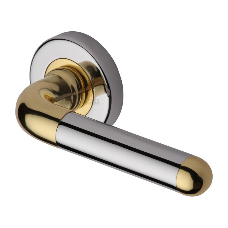 Vienna Door Handle on Round Rose - VIE1920-CB