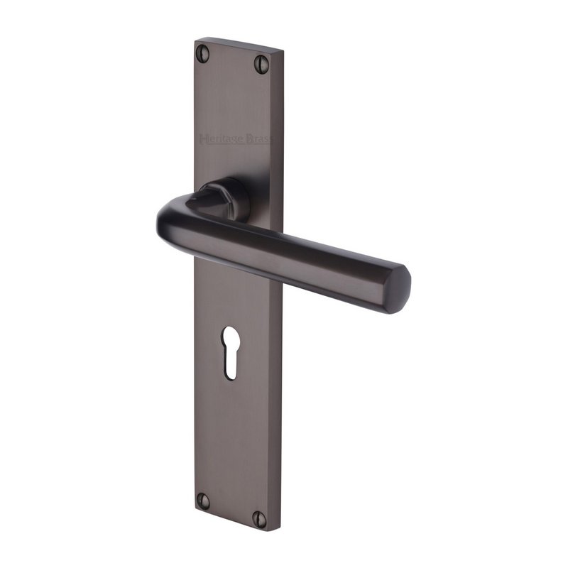 Octave Door Handle on 200mm Plate - VT5900-MB