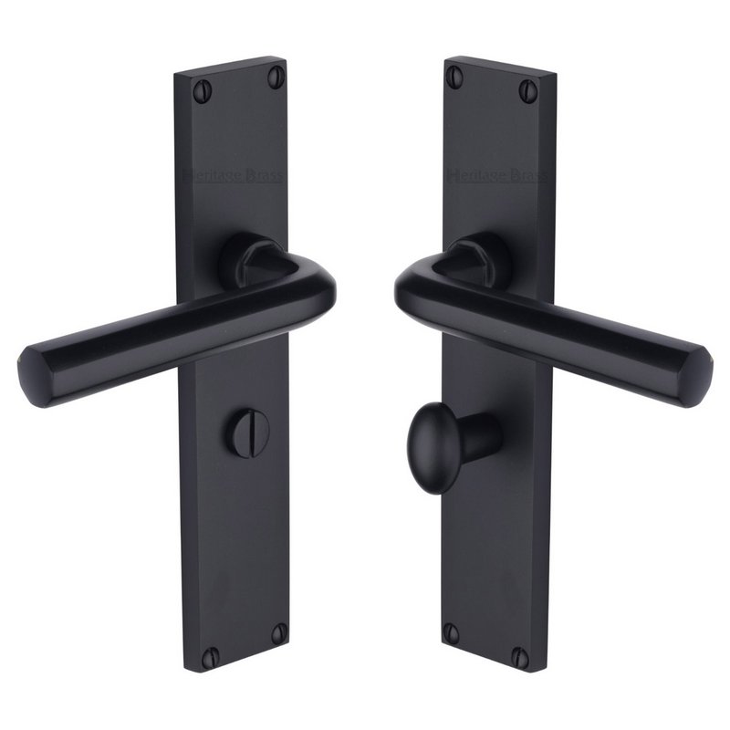 Octave Door Handle on 200mm Plate - VT5930-BKMT