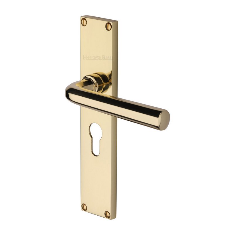Octave Door Handle on 200mm Plate - VT5948-PB
