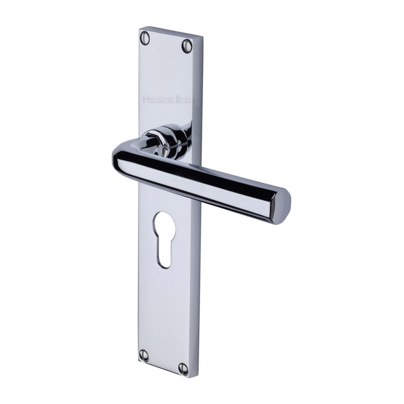 Octave Door Handle on 200mm Plate - VT5948-PC