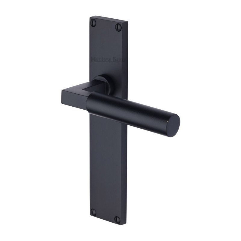 Bauhaus Door Handle on 200mm Plate - VT6310-BKMT