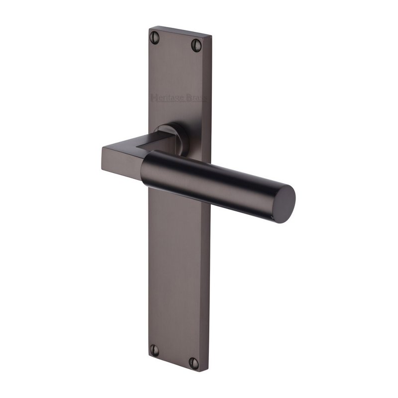 Bauhaus Door Handle on 200mm Plate - VT6310-MB