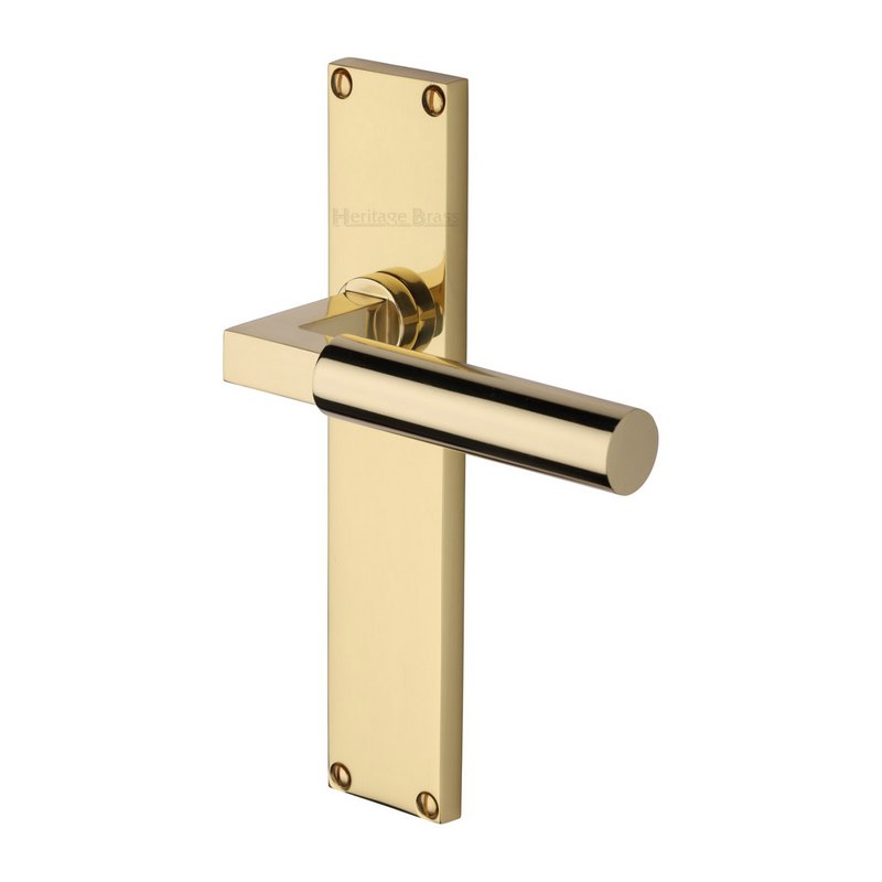 Bauhaus Door Handle on 200mm Plate - VT6310-PB