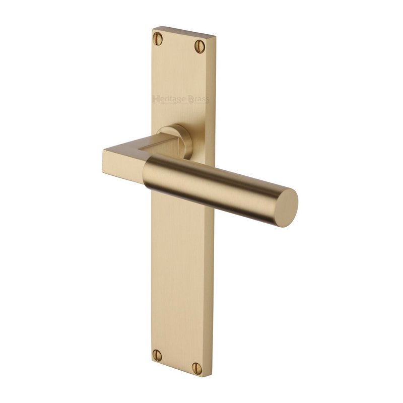 Bauhaus Door Handle on 200mm Plate - VT6310-SB