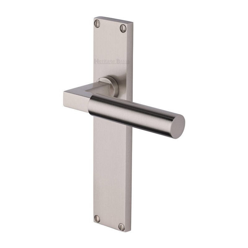 Bauhaus Door Handle on 200mm Plate - VT6310-SN