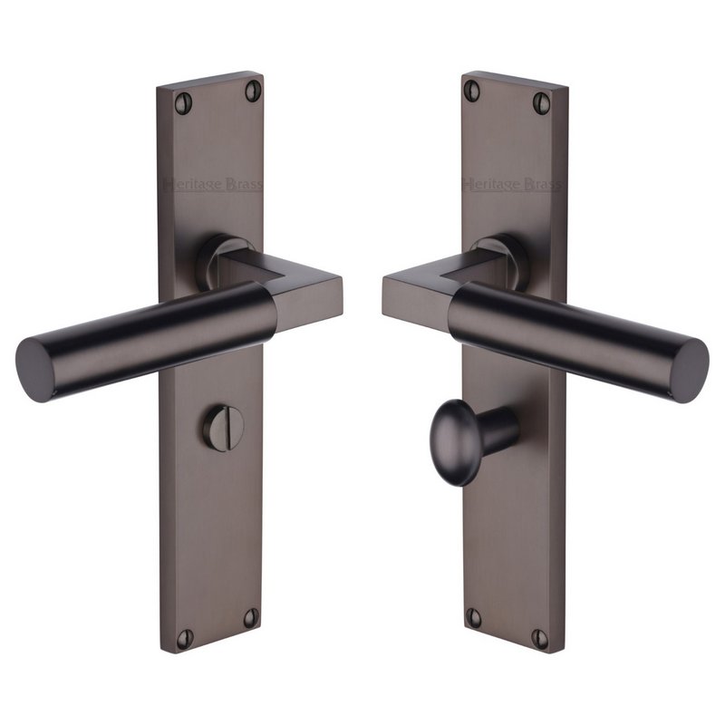 Bauhaus Door Handle on 200mm Plate - VT6330-MB